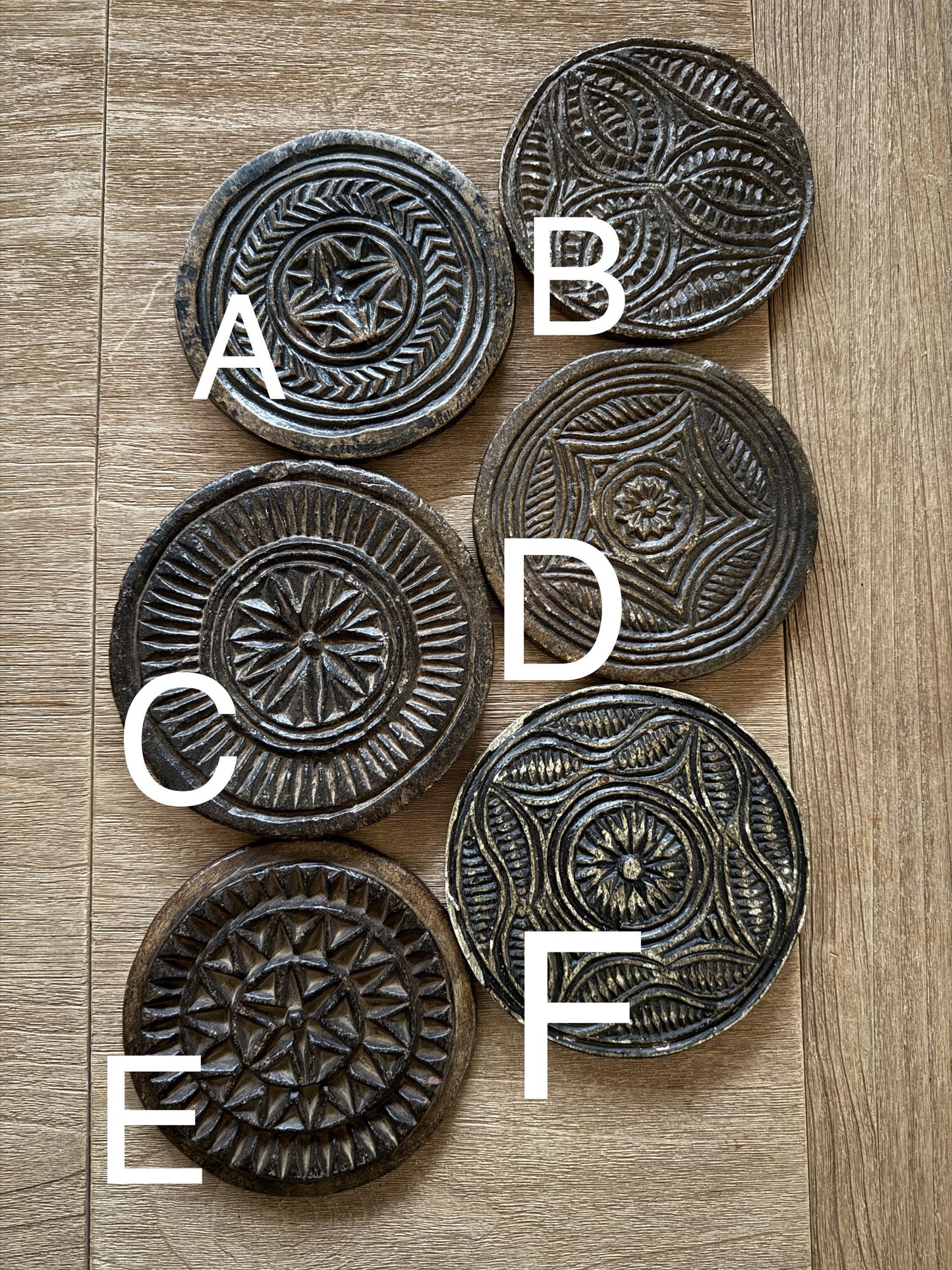 Antique Black Stone Biscuit Mold