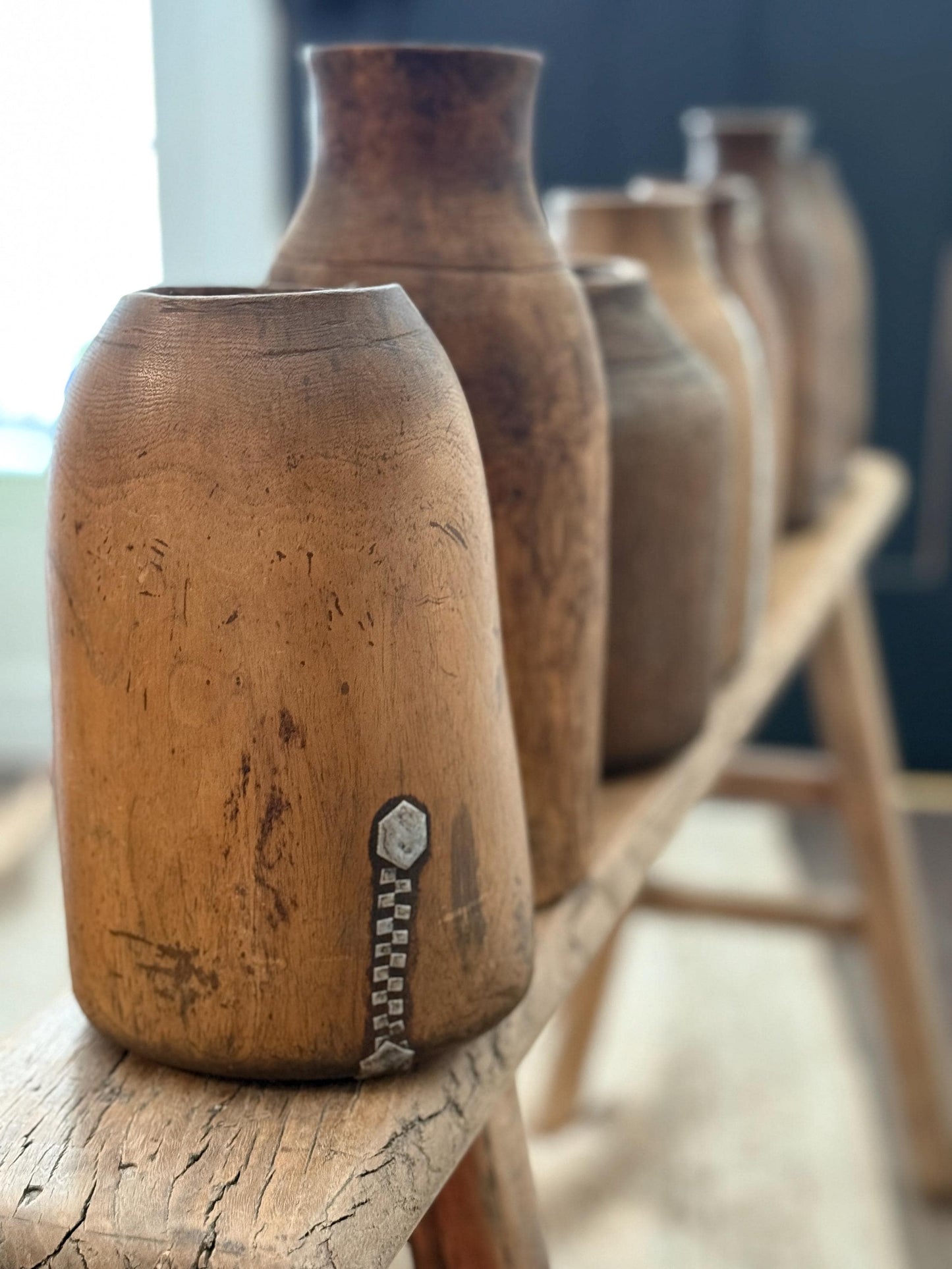 Vintage African Tutsi Wooden Vase