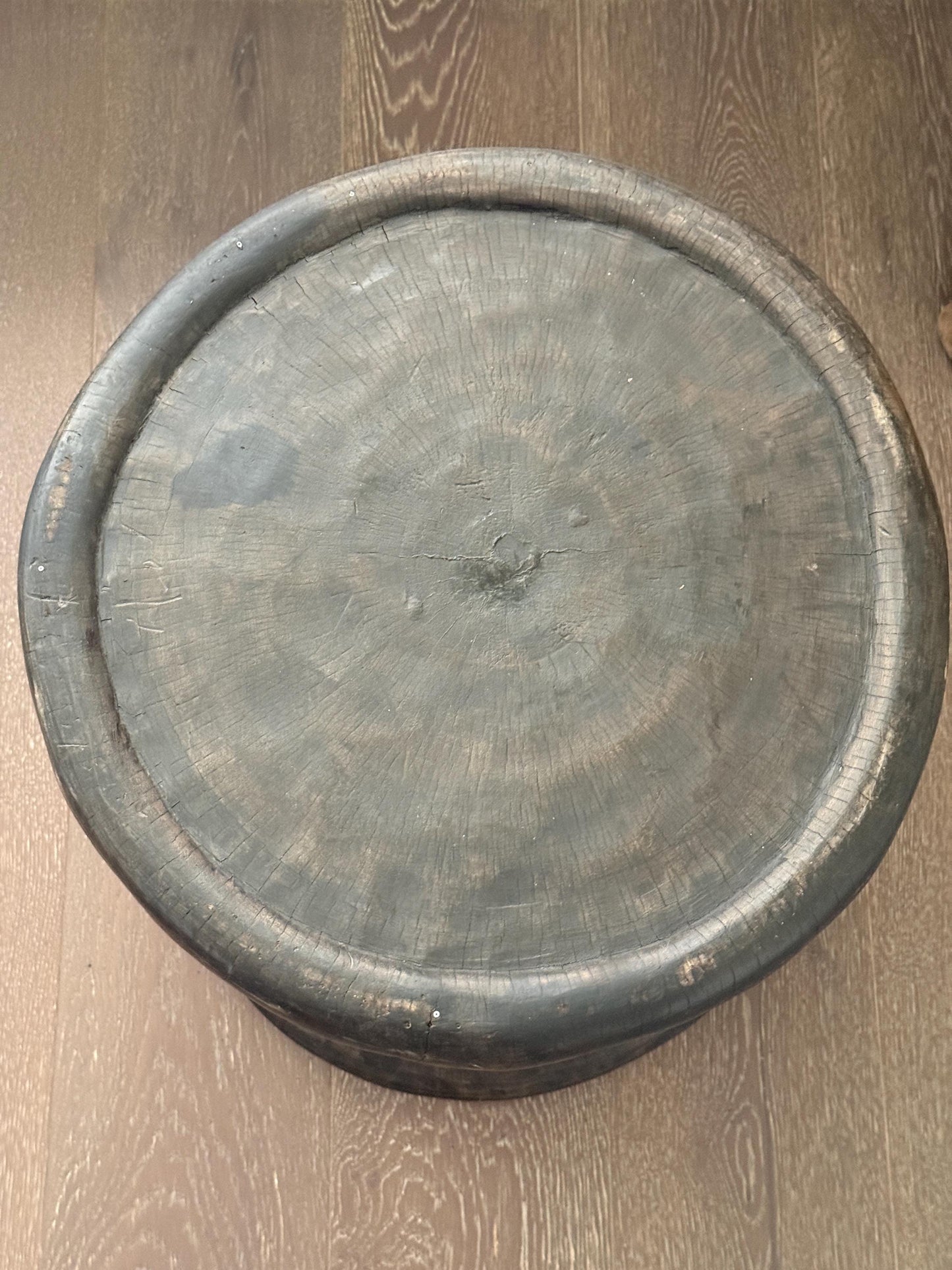 Large Round Vintage African Bamileke Table