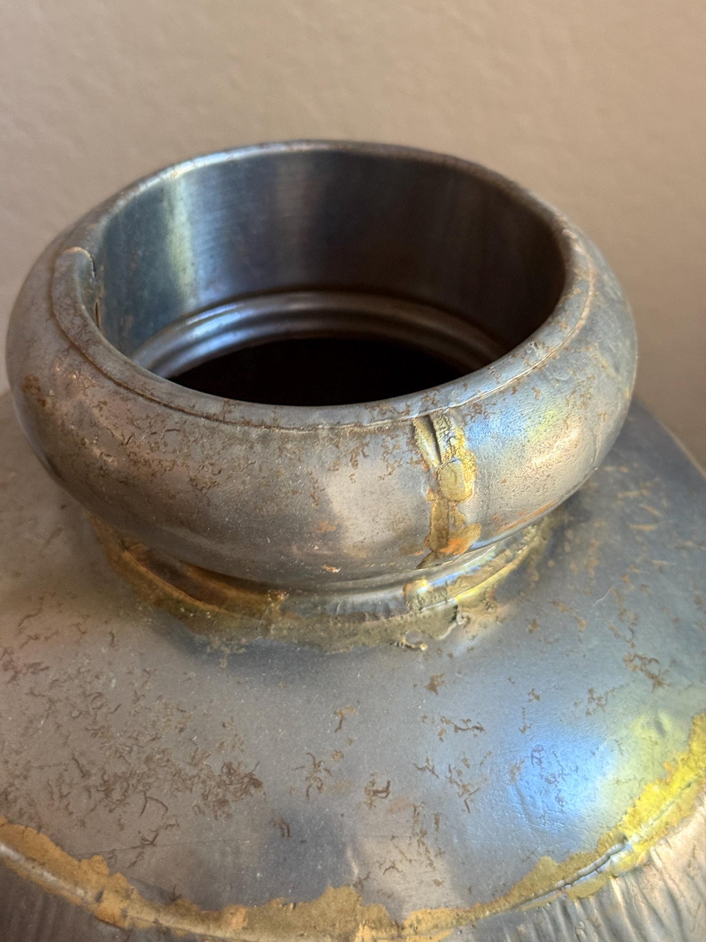 Antique Indian Metal Water Jug Vase