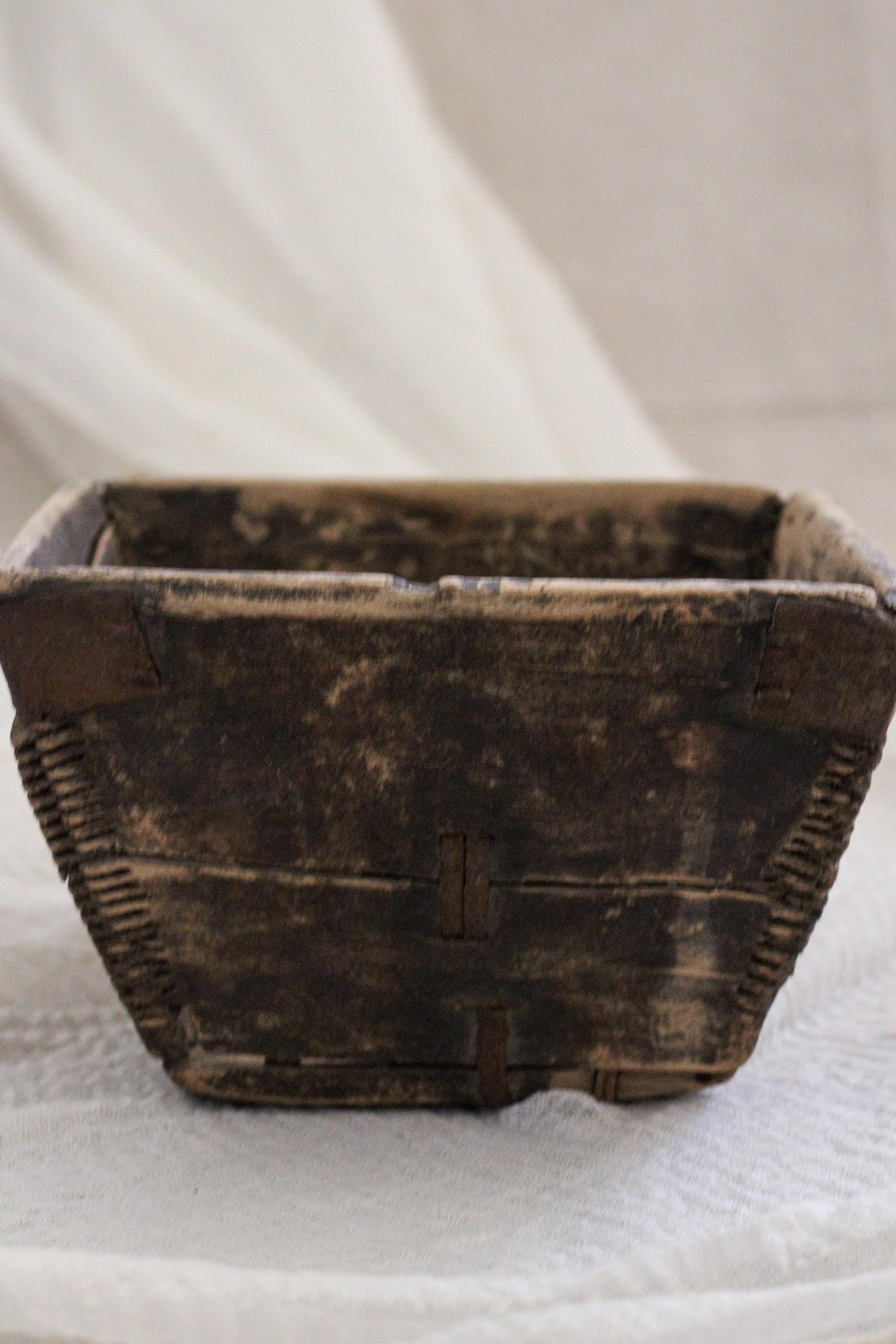 Antique Chinese Wooden Rice Measure Scoop