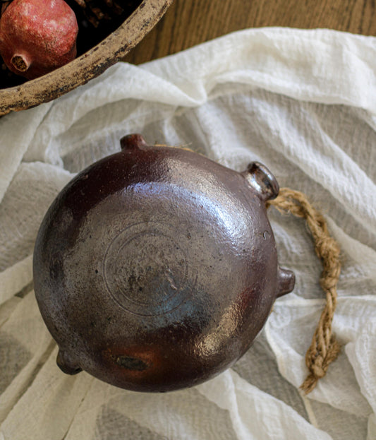 Antique French Terracotta Pitcher Flask