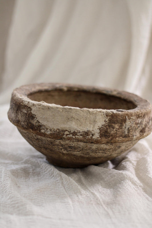 Large Vintage Paper Mache Bowl