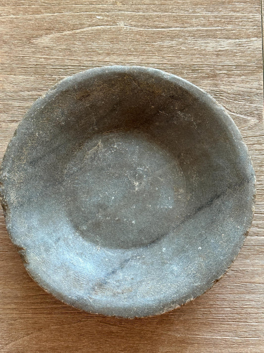 Large Vintage Raw Stone Bowl