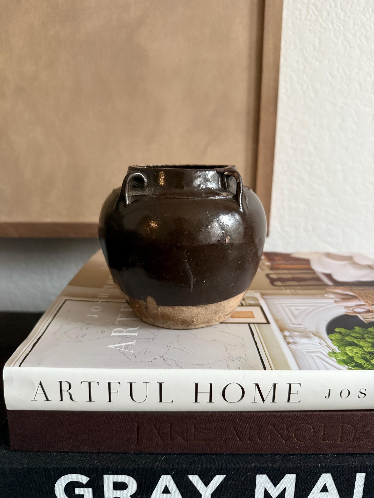 Antique Brown Chinese Pot Primitive Vessel
