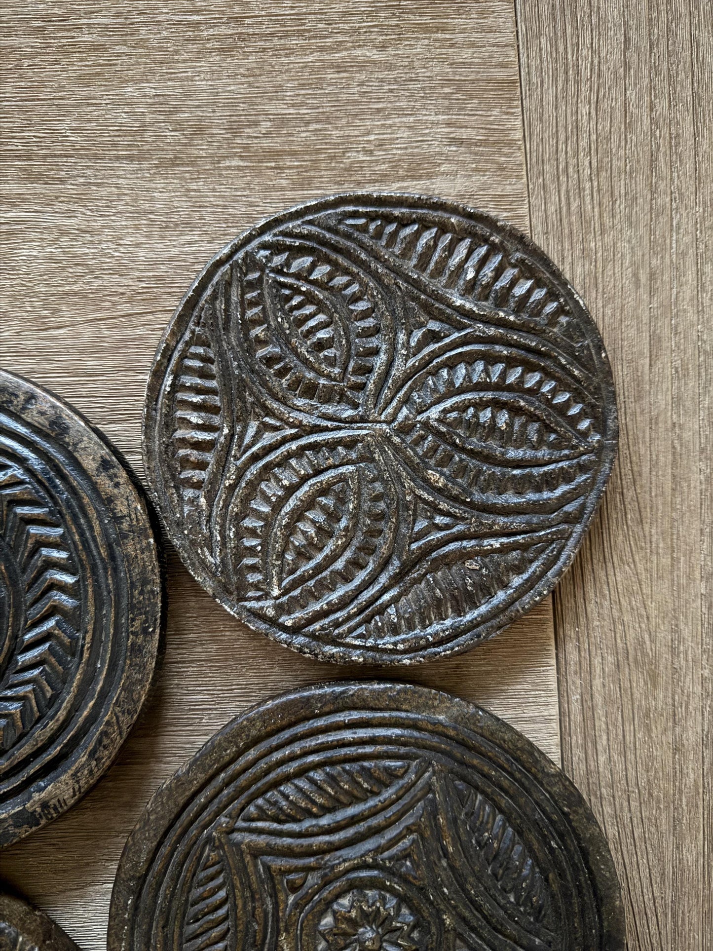 Antique Black Stone Biscuit Mold