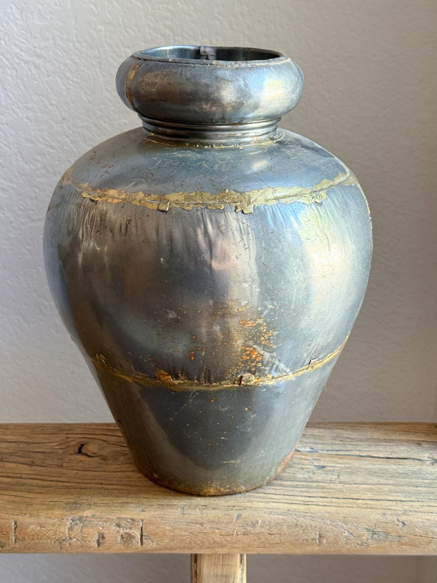 Antique Indian Metal Water Jug Vase