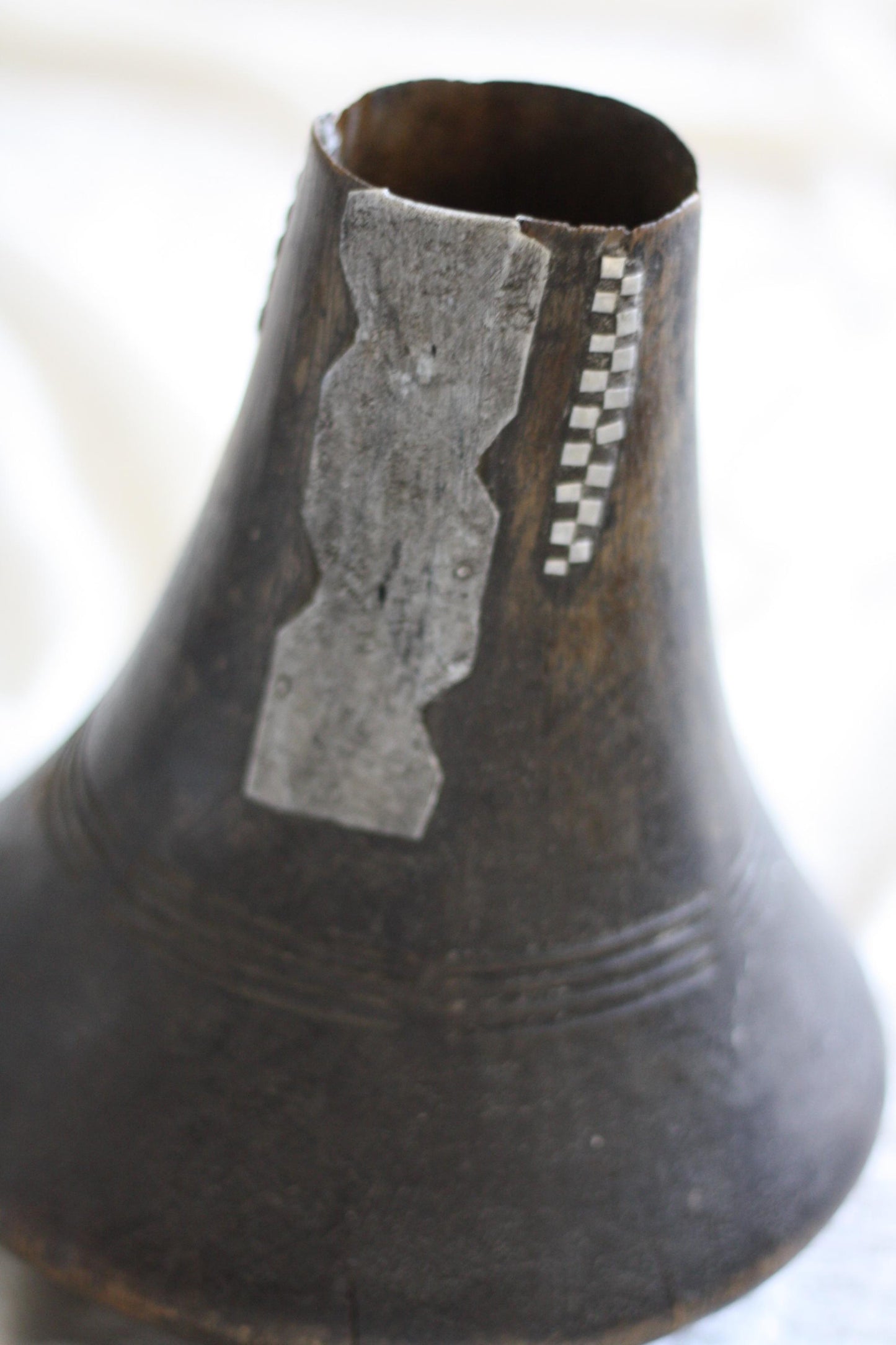 Vintage African Hand Carved Wooden Hima Milk Jug