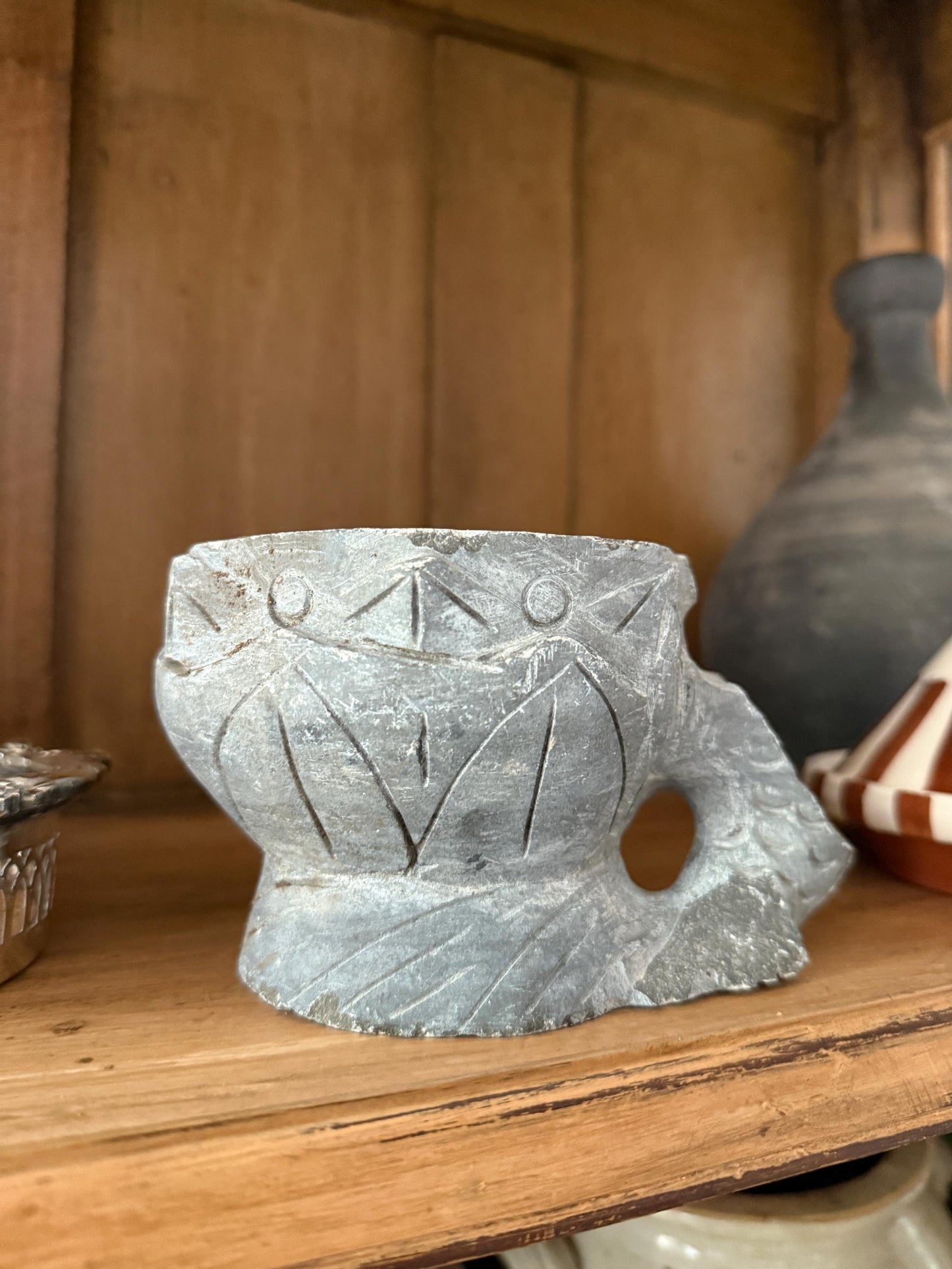 Ancient Carved Stone Vessel